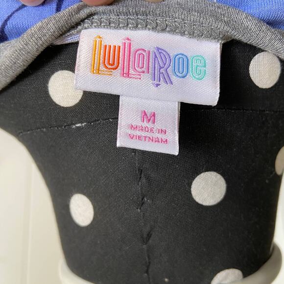 Disney LuLaRoe Womens Top Medium Randy Blue Gray Minnie Mouse Baseball Tee NEW - Picture 3 of 4